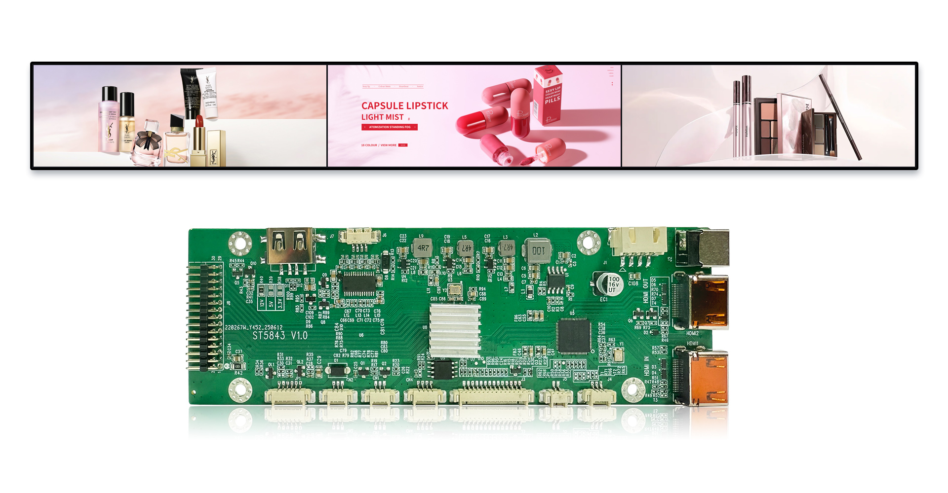 ST5843：支持多场景的条形屏拼接驱动板卡