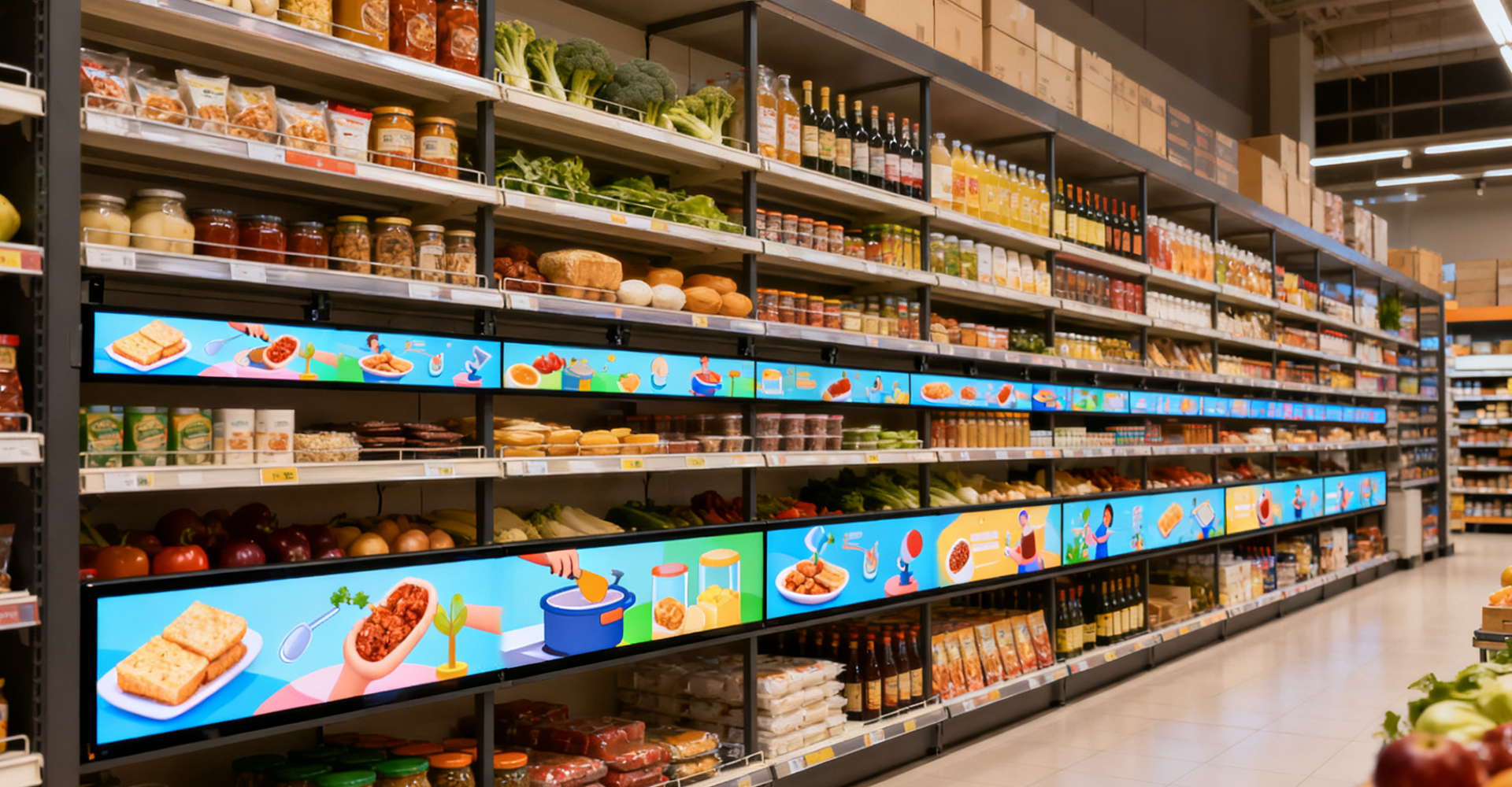 货架屏拼接板卡与传统货架展示的本质区别